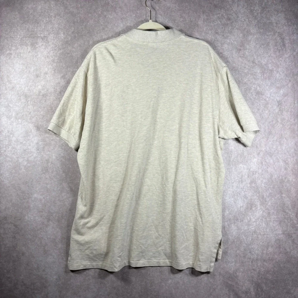 Polo Ralph Lauren Polo‎ Shirt Mens Size XL Beige Short Sleeve Casual Preppy